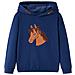 Felpa con Cappuccio da Bambina Blu Marino 128 - Foto miniatura 1