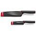 Set Di 2 Coltelli Slice And Sharpen Con Fodere Affilanti Integrate Design Pratico E Funzionale Ideale Per Tagli Precisi Colore Nero - Foto miniatura 2