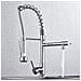Rubinetto per lavello da cucina, Blackswan, tipo M116 con 2 modalità, cromo /bianco, 47 cm - Foto miniatura 2