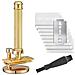 Rasoio Di Sicurezza Manuale In Rame Con Effetto Increspato, Supporto E Set Di 10 Lame Gold - Foto miniatura 1
