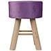 Sgabello In Legno Rivestito In Tessuto 32x32x44h - Foto miniatura 3