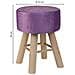 Sgabello In Legno Rivestito In Tessuto 32x32x44h - Foto miniatura 4