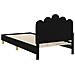 Struttura letto bambini con testata Nero 90 x 190 cm Tessuto - Foto miniatura 7