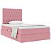 Letto con contenitore e materasso Rosa 120 x 200 cm Velluto - Foto miniatura 3
