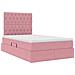 Letto con contenitore e materasso Rosa 120 x 200 cm Velluto - Foto miniatura 5
