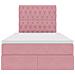 Letto con contenitore e materasso Rosa 120 x 200 cm Velluto - Foto miniatura 7