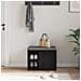 Panca per ingresso con cuscino Rovere Nero 60 x 38 x 46 cm - Foto miniatura 4