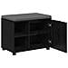 Panca per ingresso con cuscino Rovere Nero 60 x 38 x 46 cm - Foto miniatura 5