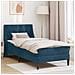 Struttura letto con materasso Blu 90 x 200 cm Velluto - Foto miniatura 2