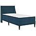 Struttura letto con materasso Blu 90 x 200 cm Velluto - Foto miniatura 3