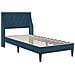 Struttura letto con materasso Blu 90 x 200 cm Velluto - Foto miniatura 4