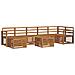 Set divani 8 pcs Naturale Legno di Acacia Massello - Foto miniatura 1