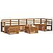 Set divani 8 pcs Naturale Legno di Acacia Massello - Foto miniatura 3