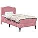 Struttura del letto con testiera Rosa 80 x 200 cm Velluto - Foto miniatura 1
