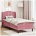 Struttura del letto con testiera Rosa 80 x 200 cm Velluto - Foto miniatura 2