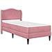 Struttura del letto con testiera Rosa 80 x 200 cm Velluto - Foto miniatura 3