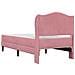 Struttura del letto con testiera Rosa 80 x 200 cm Velluto - Foto miniatura 8