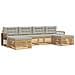 Set divani con cuscino 6 pcs Bianco e Grigio Chiaro - Foto miniatura 1