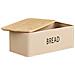 Set Cucina Tula: Panettiera E 3 Contenitori In Metallo Beige E Bambù - Foto miniatura 3
