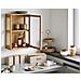 Set Cucina Tula: Panettiera E 3 Contenitori In Metallo Beige E Bambù - Foto miniatura 5