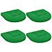 Cuscini per Sedia in 4 Pezzi 4 pz 100% Poliestere Verde - Foto miniatura 1