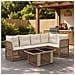 Set Divano da Giardino 6 pz Beige polyrattan - Foto miniatura 2