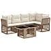 Set Divano da Giardino 6 pz Beige polyrattan - Foto miniatura 1