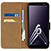 Custodia Galaxy A6 In Pelle Portafoglio Sportellino Cover Silicone Nera - Foto miniatura 4