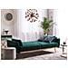 Divano Letto 3 Posti In Velluto Verde Eina - Foto miniatura 2