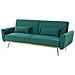 Divano Letto 3 Posti In Velluto Verde Eina - Foto miniatura 12