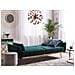 Divano Letto 3 Posti In Velluto Verde Eina - Foto miniatura 7