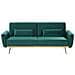 Divano Letto 3 Posti In Velluto Verde Eina - Foto miniatura 5