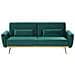 Divano Letto 3 Posti In Velluto Verde Eina - Foto miniatura 8