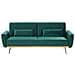 Divano Letto 3 Posti In Velluto Verde Eina - Foto miniatura 1