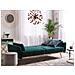 Divano Letto 3 Posti In Velluto Verde Eina - Foto miniatura 9