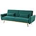 Divano Letto 3 Posti In Velluto Verde Eina - Foto miniatura 17