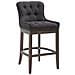 Sgabello Design Chesterfield Lakewood Antico-Scuro I Sgabello Alto Vintage in Tessuto I Sgabello Bar Design in Legno H 74 CM Nero - Foto miniatura 1
