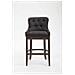 Sgabello Design Chesterfield Lakewood Antico-Scuro I Sgabello Alto Vintage in Tessuto I Sgabello Bar Design in Legno H 74 CM Nero - Foto miniatura 2