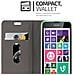 Custodia Compatibile Con Nokia Lumia 630 In Grigio Chiaro Marrone - Coperchio Protettiva Con Chiusura Magnetica, Funzione Stand E Tasca Per Le Carte - Foto miniatura 2
