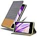 Custodia Compatibile Con Nokia Lumia 630 In Grigio Chiaro Marrone - Coperchio Protettiva Con Chiusura Magnetica, Funzione Stand E Tasca Per Le Carte - Foto miniatura 4