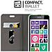 Custodia Compatibile Con Nokia Lumia 630 In Grigio Chiaro Marrone - Coperchio Protettiva Con Chiusura Magnetica, Funzione Stand E Tasca Per Le Carte - Foto miniatura 6