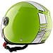 Moto Casco Jet Verde Omologato Ece Grafica Bianca Parasole Doppia Visiera L - Foto miniatura 3