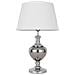 Lampada Da Tavolo Classica Cromata 1 Luce Con Paralume Bianco, Attacco E27 - Foto miniatura 1