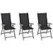 Sedie da Giardino Reclinabili 3 pz con Cuscini Massello Acacia - Foto miniatura 1