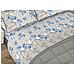 Completo Lenzuola Letto Matrimoniale 100% Cotone Made Italy Dis. Lara Cn 2 Piazze Azzurro - Foto miniatura 5