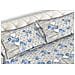 Completo Lenzuola Letto Matrimoniale 100% Cotone Made Italy Dis. Lara Cn 2 Piazze Azzurro - Foto miniatura 6