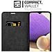 Custodia Compatibile Con Samsung Galaxy A32 5g In Nero Di Notte - Coperchio Protettiva Con Chiusura Magnetica, Funzione Stand E Tasca Per Le Carte - Foto miniatura 3