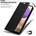 Custodia Compatibile Con Samsung Galaxy A32 5g In Nero Di Notte - Coperchio Protettiva Con Chiusura Magnetica, Funzione Stand E Tasca Per Le Carte - Foto miniatura 6