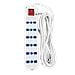 Multipresa Ciabatta Elettrica 6 Posti Con Interruttore Generale Cavo Da 1,5metri Spina: 16a 250v Presa: 16a 250v 6-way P17-11 - Foto miniatura 1