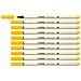 Pen 68 brush - Pennarello Premium con punta a pennello - Confezione da 10 - Giallo Limone - Foto miniatura 1